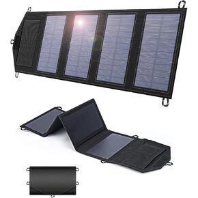 35W Portable Solar Panel,Foldable Solar Charger with 5V/3A USB Suitable for Mobile Phones, Tablets, and Power Banks Suitable for RVs, Backpacks, and Hiking Trips