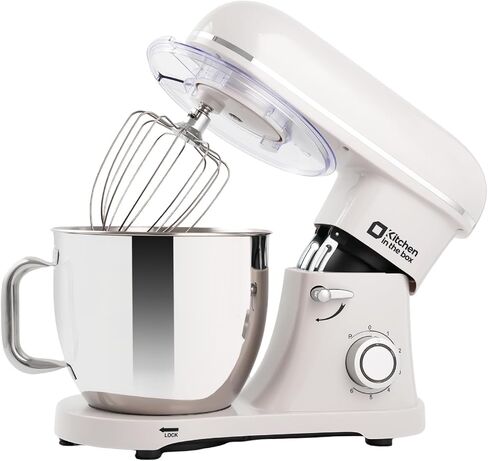 Kitchen in the box Stand Mixer - 8.5 Quart Mixing Bowl with Handle, 900 Watt Heavy Bread Dough Standing Mixers Tilt-head with Dough Hook, Whisk, Flat Beater and Splash Guard (Black) in Saudi Arabia