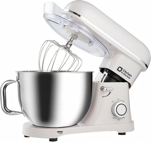 Kitchen in the box Stand Mixer - 8.5 Quart Mixing Bowl with Handle, 900 Watt Heavy Bread Dough Standing Mixers Tilt-head with Dough Hook, Whisk, Flat Beater and Splash Guard (Black) in Saudi Arabia
