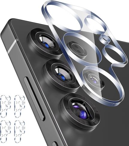 CloudValley [4 Pack Camera Lens Protector for Samsung Galaxy S25 Ultra, 9H Tempered Glass Lens Cover, Anti-Scratch & Case Friendly [Not Affect Flash & Night Shot],Clear in Saudi Arabia