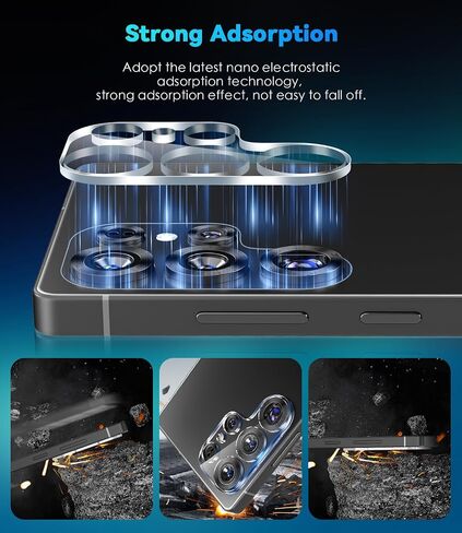 CloudValley [4 Pack Camera Lens Protector for Samsung Galaxy S25 Ultra, 9H Tempered Glass Lens Cover, Anti-Scratch & Case Friendly [Not Affect Flash & Night Shot],Clear in Saudi Arabia