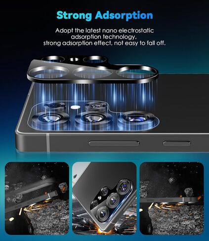 Cloudvalley [4 حزمة حزمة العدسات الكاميرا ل Samsung Galaxy S25 Ultra ، غطاء العدسة الزجاجية 9H مقررة ، مضاد للقرعة وحالة ودية [لا تؤثر على الفلاش والليل] ، Clearnight in Kuwait