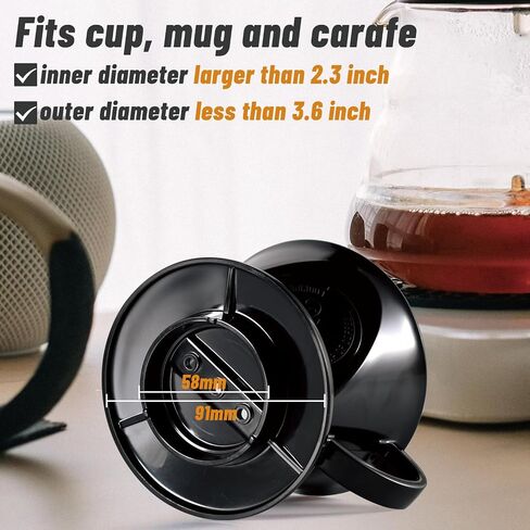 Melamine Pour Over Coffee Maker with 3 Drip Holes, Pour Over Coffee Dripper For Camping, Home, Café, Size 02 (White) in Saudi Arabia