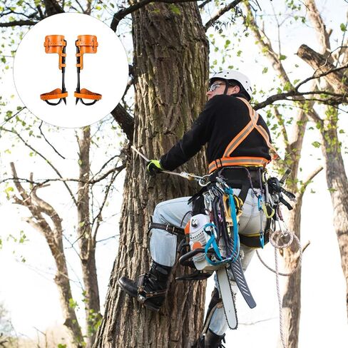 Tree Climbing Spikes Set, 304 Stainless Steel Adjustable Tree Climbing Spike 2 Gears and Non-Slip Pedal Trees, Picking Fruit in Saudi Arabia