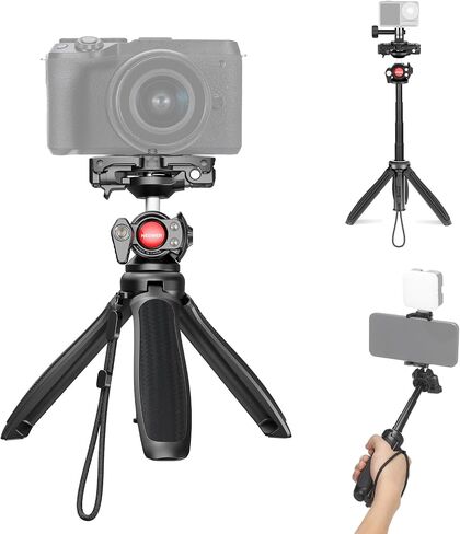 NEEWER Vlogging Kit for Phone with RGB LED Light/Lavalier Wireless Microphone System/Selfie Stick Phone Tripod, Content Creator Essentials for iPhone Android Podcast YouTube, PA048 in Saudi Arabia