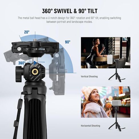 NEEWER Vlogging Kit for Phone with RGB LED Light/Lavalier Wireless Microphone System/Selfie Stick Phone Tripod, Content Creator Essentials for iPhone Android Podcast YouTube, PA048 in Saudi Arabia