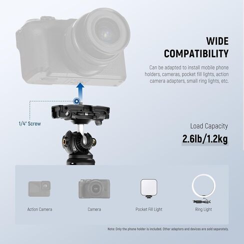 NEEWER Vlogging Kit for Phone with RGB LED Light/Lavalier Wireless Microphone System/Selfie Stick Phone Tripod, Content Creator Essentials for iPhone Android Podcast YouTube, PA048 in Saudi Arabia