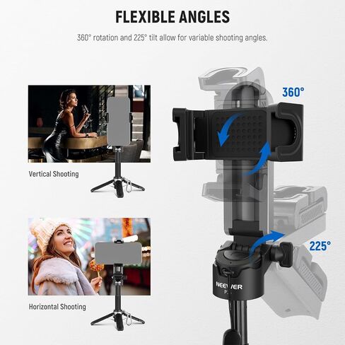 مجموعة Neewer Vlogging Ater للهاتف مع RGB LED Light/Lavalier Wireless Microphone System/Selfie Stick Phone Tripod ، Content Creator Essentials لـ iPhone Android Podcast YouTube ، PA048 in Saudi Arabia
