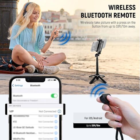 مجموعة Neewer Vlogging Ater للهاتف مع RGB LED Light/Lavalier Wireless Microphone System/Selfie Stick Phone Tripod ، Content Creator Essentials لـ iPhone Android Podcast YouTube ، PA048 in Saudi Arabia