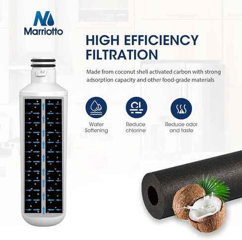 Marriotto LT120F استبدال مرشح الهواء الثلاجة لـ LG LT120F ، Kenmore Elite 469918 ، 9918 ، ADQ7334008 ، ADQ73214402 ، ADQ73214404 ، 3 Pack in Kuwait