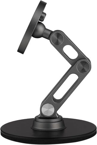 ClikDock Cell Phone Magnetic Wireless Charger Stand, 360° Spin, Aluminum Construction, Compatible with MagSafe Phones for iPhone & Andriod (Space Grey) in Saudi Arabia