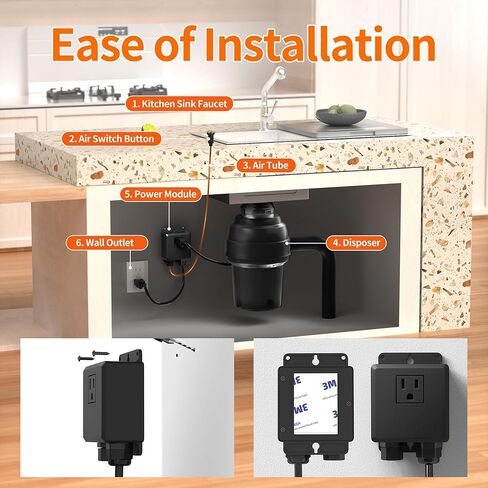 Joinfworld Disposal Disposal Switch Switch Kit Kit Broof Garbage Disposal Kit With Long Garbage Disposal Switch Oil Bronze - UL Serval in Kuwait