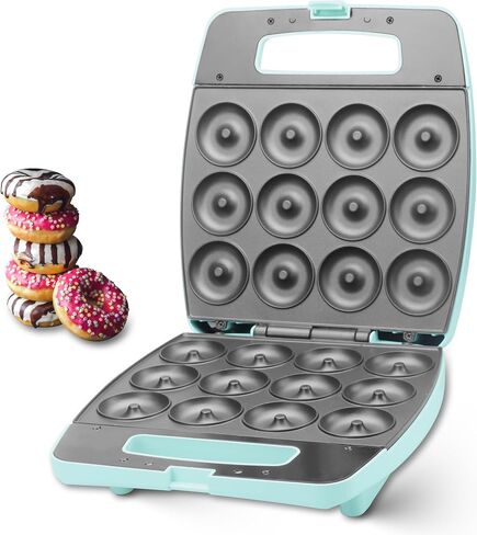 Baker's Friend Mini Donut Maker Machine, Bake 12 Mini Doughnuts, Maquina Para Hacer Donas, Perfect for Breakfast, Snacks, Desserts & More in Saudi Arabia