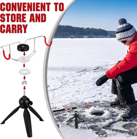 Ice Fishing Rod Holder Portable 360 Degree Adjustable Fishing Pole Support Foldable Telescopic Tripod Bracket Metal Stainless Steel Aluminum Equipment(Y Style) in Kuwait