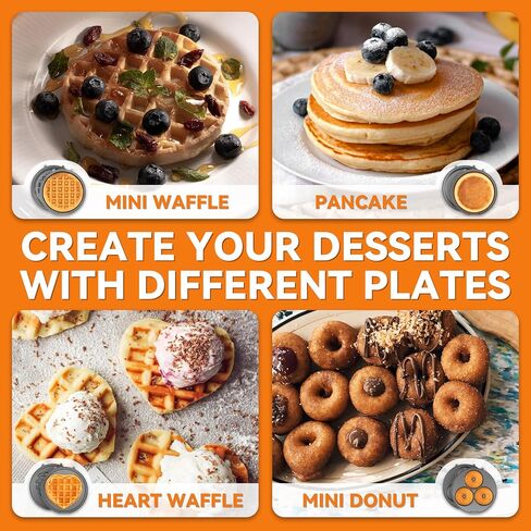Baker's Friend Mini Donut Maker Machine, Bake 12 Mini Doughnuts, Maquina Para Hacer Donas, Perfect for Breakfast, Snacks, Desserts & More in Saudi Arabia