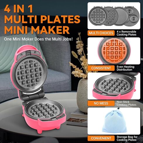 Baker's Friend Mini Donut Maker Machine, Bake 12 Mini Doughnuts, Maquina Para Hacer Donas, Perfect for Breakfast, Snacks, Desserts & More in Saudi Arabia
