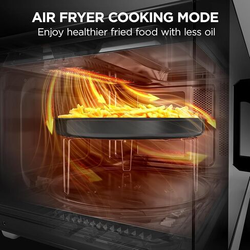 BLACK+DECKER 5-in-1 Microwave Oven with Air Fry, Combi, Bake, Roast, and Convection Cooking, 0.9 cu. ft. Countertop Microwave, Stainless Steel, 900 Watts, Child-Lock, ES9P032NA in Saudi Arabia