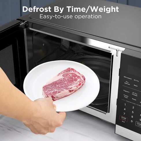 BLACK+DECKER 5-in-1 Microwave Oven with Air Fry, Combi, Bake, Roast, and Convection Cooking, 0.9 cu. ft. Countertop Microwave, Stainless Steel, 900 Watts, Child-Lock, ES9P032NA in Saudi Arabia
