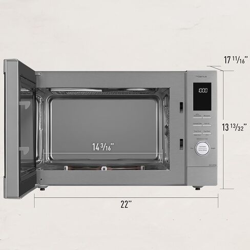 Panasonic HomeChef 4-in-1 Countertop Microwave Air Fryer Combo, Time-Saving 20 Presets + App-Linked Recipes, 1000W 1.2 cu ft Inverter Multi Oven & Convection Tech – NN-CV87QS Stainless Steel in Saudi Arabia