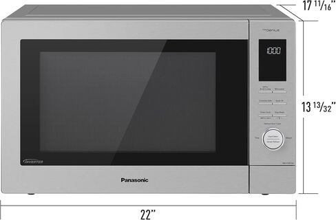 Panasonic HomeChef 4-in-1 Countertop Microwave Air Fryer Combo, Time-Saving 20 Presets + App-Linked Recipes, 1000W 1.2 cu ft Inverter Multi Oven & Convection Tech – NN-CV87QS Stainless Steel in Saudi Arabia