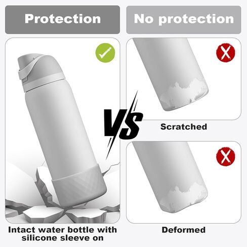 حذاء من السيليكون لزجاجة مياه Owala سعة 24 أونصة، غطاء واقٍ مضاد للانزلاق لملحقات زجاجات المياه من الفولاذ المقاوم للصدأ FreeSip/Twist/Flip in Kuwait