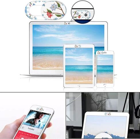 Laptop Camera Cover Slide Colorful&Marble 8 Pack, Webcam Cover Slide Phone Camera Cover, FadyRaye Ultra-Thin Computer Camera Cover Slide Blocker Slider Fits iPhone MacBook Laptop, Desktop, PC, Tablet in Saudi Arabia
