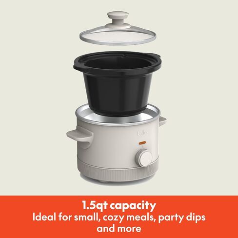 bella 1.5qt Manual Non-Toxic Slow Cooker with 3 Heat Settings, Oatmilk in Saudi Arabia