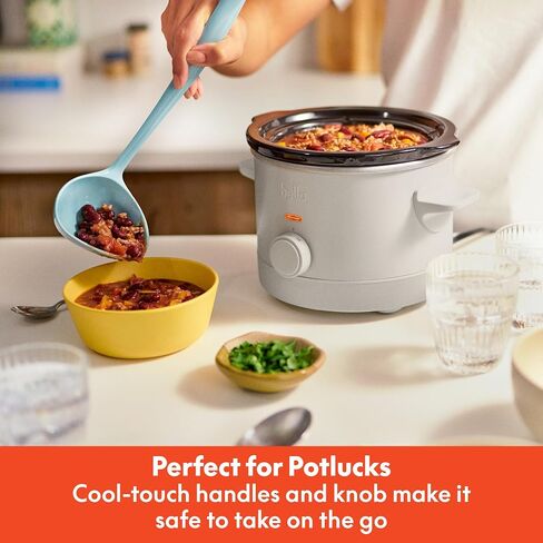 bella 1.5qt Manual Non-Toxic Slow Cooker with 3 Heat Settings, Oatmilk in Saudi Arabia