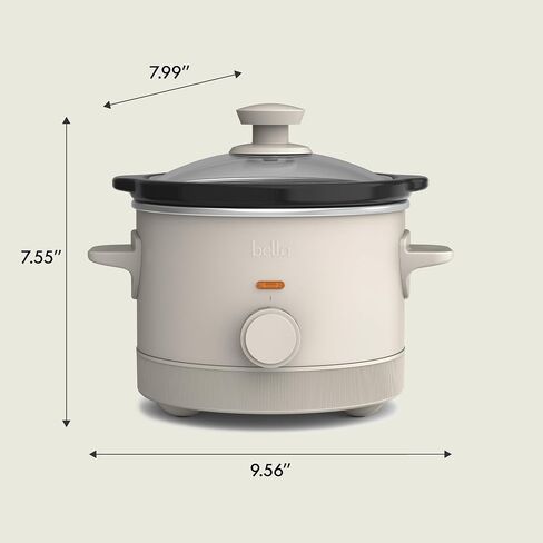 bella 1.5qt Manual Non-Toxic Slow Cooker with 3 Heat Settings, Oatmilk in Saudi Arabia