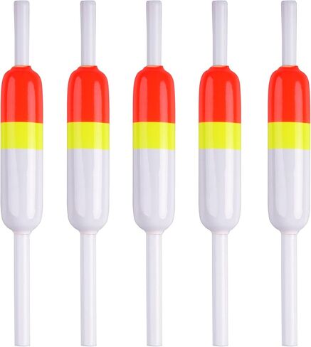 Fishing Floats and Bobbers,10PCS Wood Slip Bobbers Spring Oval Stick Slip Floats for Crappie Trout Panish Bass Fishing in Kuwait