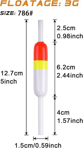 Fishing Floats and Bobbers,10PCS Wood Slip Bobbers Spring Oval Stick Slip Floats for Crappie Trout Panish Bass Fishing in Saudi Arabia