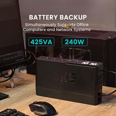 SKE Compact Size 625VA/360W UPS Battery Backup & Surge Protector for Computer UPS Uninterruptible Power Supply UPS Phoenix VL625 in Saudi Arabia