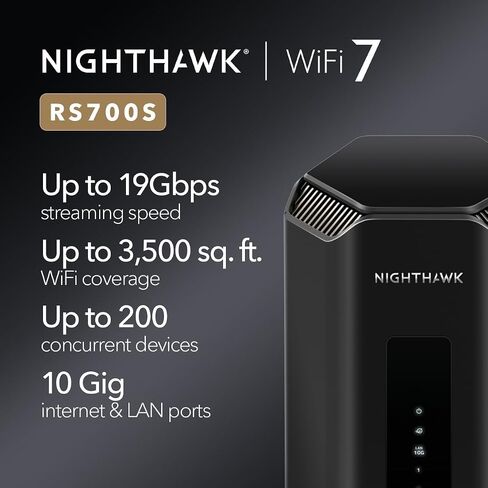 راوتر NETGEAR Nighthawk BE9200 واي فاي 7 ثلاثي الموجات RS280S-1CCNAS in Kuwait