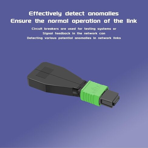 Buxoz MPO/APC 12 Core Female Fiber Loopback Adapter, Singlemode Duplex 50/125μm Fiber Optic Loopback Tester Cable for 40G 100G Networks and QSFP Testing in Saudi Arabia