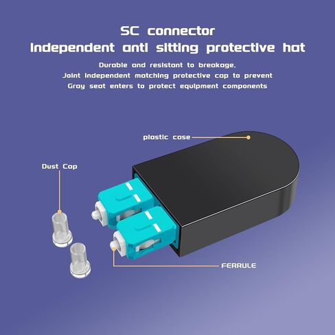 Buxoz MPO/APC 12 Core Female Fiber Loopback Adapter, Singlemode Duplex 50/125μm Fiber Optic Loopback Tester Cable for 40G 100G Networks and QSFP Testing in Saudi Arabia