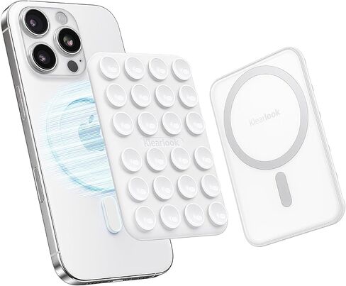 Klearlook Magnetic Suction Phone Mount for MagSafe Case, Removable Sticky Phone Grip Holder for Hands-Free Makeup/Selfie/Live Streaming/Vlog for TikTok & Instagram Influencer/Creator, Transparent in Saudi Arabia