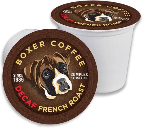 Boxer Coffee 52 Count Decaf French Roast Swiss Water Process Single-Serve Cups Pods Specialty Grade gourmet artisan coffee, Keurig K-Cup 2.0 Compatible in Saudi Arabia