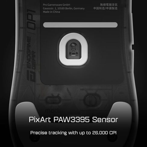 Endgame Gear OP1W 4K Wireless Gaming Mouse White - 4000Hz ROALING ROALING ، Gamer Mouse Wireless | Kailh GX Switches | Pixart PAW3395 مستشعر الماوس البصري in Kuwait