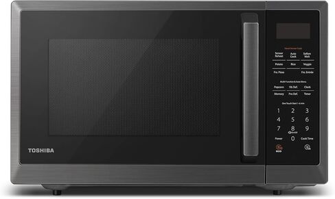 TOSHIBA ML4-EM12PA(BS) Countertop Microwave Oven with Stylish Design As Kitchen Essentials, Smart Sensor, 13 Auto Menus&Mute Function, 1.2 Cu Ft with 12.4" Turntable, 1000W, Black Stainless Steel in Saudi Arabia