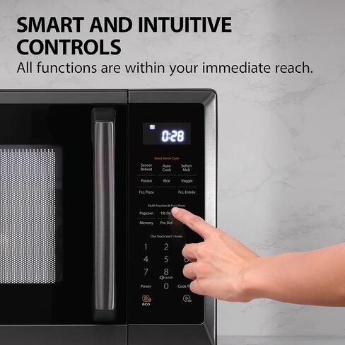 TOSHIBA ML4-EM12PA(BS) Countertop Microwave Oven with Stylish Design As Kitchen Essentials, Smart Sensor, 13 Auto Menus&Mute Function, 1.2 Cu Ft with 12.4" Turntable, 1000W, Black Stainless Steel in Saudi Arabia