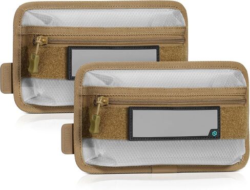 Savior Equipment Core Tactical Mesh Zipper Pouch, 9" x 5" Modular EDC Tool Organizer w/Writable ID Patches, Range Gear Utility Storage Pocket w/Hook Backing, Dump Pouch with Handle, 2-Pack in Saudi Arabia