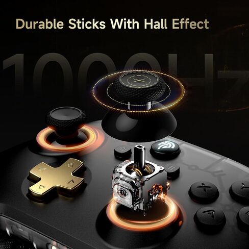 EasySMX D05 PC Controller - Enhanced Wireless Bluetooth Pro Controller with Charging Dock/Hall Sensor/RGB Lighting - No Stick Drift, No Dead Zone - Work for Windows PC, Android, Steam and Switch in Saudi Arabia