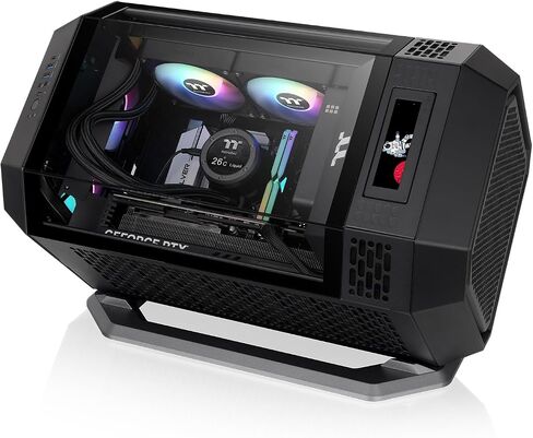 Thermaltake Tower 250 Black Mini-ITX Mini Tower; 2x120mm CT Fans Included; 360mm Radiator Support; 360mm GPU Clearance; Dual Chamber; CA-1Z9-00S1WN-00 in Saudi Arabia