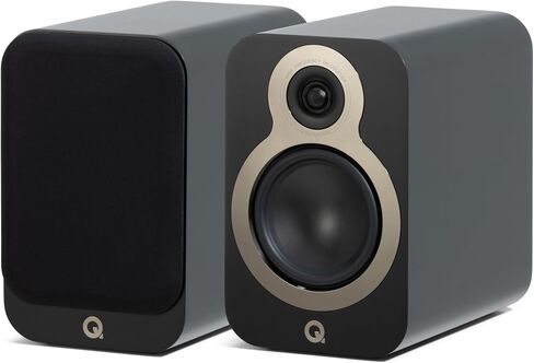 Q Acoustics 3020c Bookshelf Speakers Pair Pin Oak - 2-Way Reflex Enclosure Type, 4.75" Bass Driver, 0.9" Tweeter - Stereo Speakers/Passive Speakers for Home Theater Sound System in Saudi Arabia