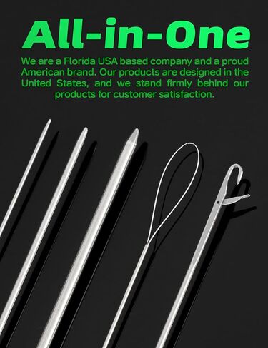 BLUEWING Hollow Spectra Threading Looping Splicing Needles Kit 21pcs Stainless Steel Fishing Rigging Needle Set in Saudi Arabia