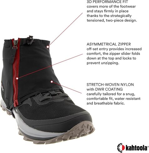 Kahtoola INSTAgaiter Low Gaiters for Hiking, Trail Running, Mountaineering, Hunting, Rocky Terrain, Mud, Snow & Ice in Saudi Arabia