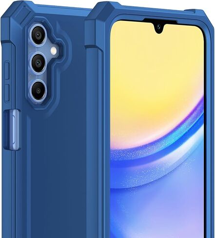 AILiber for Galaxy A36 CORPLE PORPHING ، واقي الشاشة A36 ، ووقاية من الطبقة المزدوجة ، وركن عازف الصدمات TPU ، وغطاء ثقيل سيليكون نحيف لـ Samsung Galaxy A36 5G-Blue in Kuwait