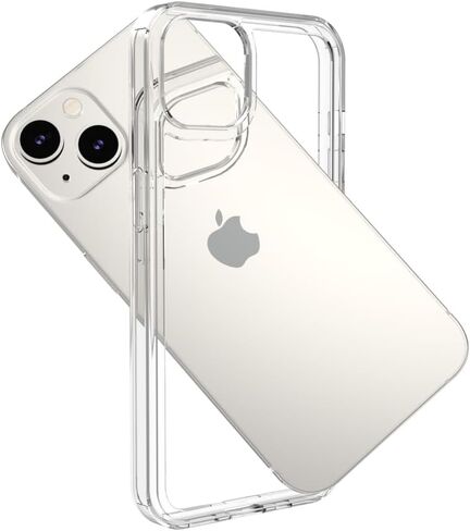 for iPhone 14/13 Clear Frame No-Back Case, Thin Ultra-Light Anti-Yellowing Transparent Protection Heat Dissipation Phone Cover Case 6.1" in Saudi Arabia