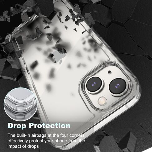 for iPhone 14/13 Clear Frame No-Back Case, Thin Ultra-Light Anti-Yellowing Transparent Protection Heat Dissipation Phone Cover Case 6.1" in Saudi Arabia