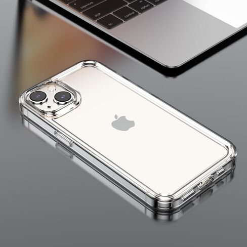 for iPhone 14/13 Clear Frame No-Back Case, Thin Ultra-Light Anti-Yellowing Transparent Protection Heat Dissipation Phone Cover Case 6.1" in Saudi Arabia